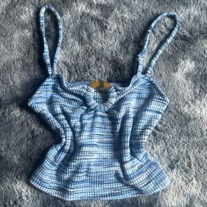 Abercrombie & Fitch Blue Checkered Camisole